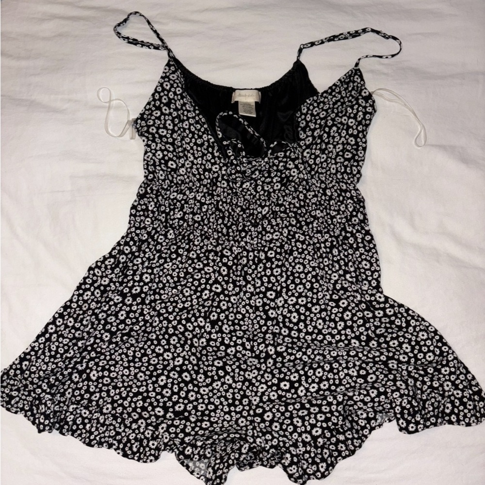 Altar'd State Black and White Floral Romper